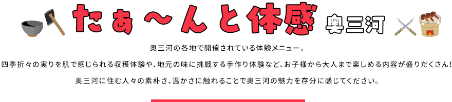 たぁ～んと体感奥三河